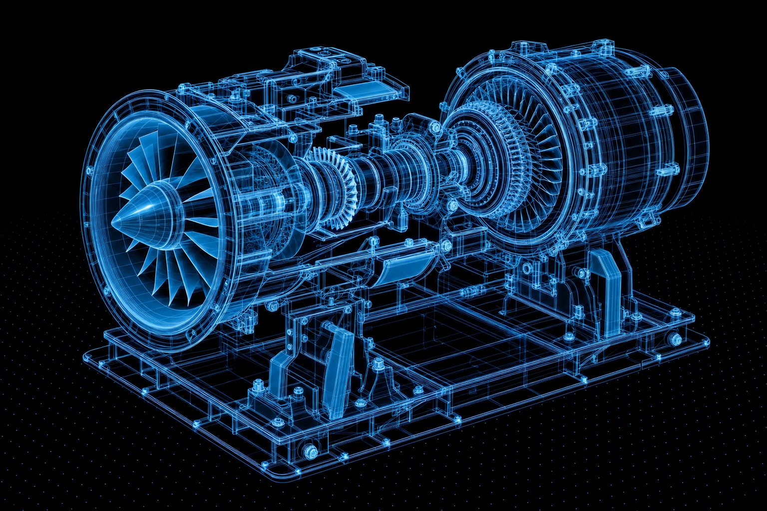 Mô hình 3D của cụm chi tiết công nghiệp